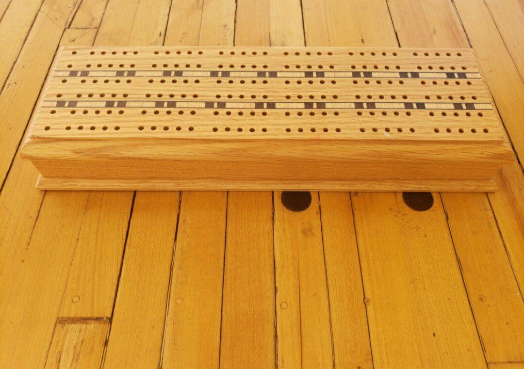 Vintage Wooden Cribbage Board Game eBay