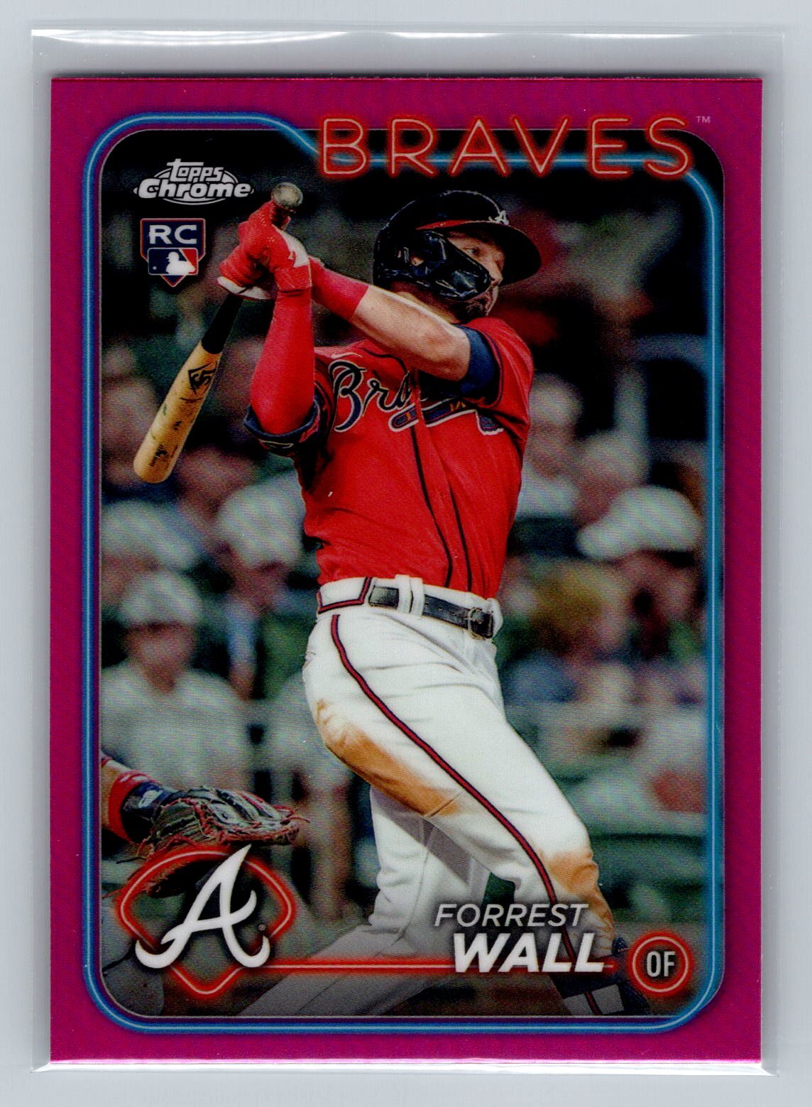 2024 Topps Chrome Forrest Wall #176 Pink Refractor Braves