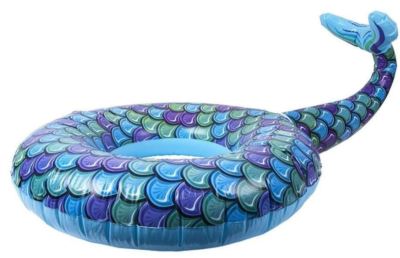 JUMBO FUNKY GROSSER MEERJUNGFRAUENSCHWANZ AUFBLASBARER SCHWIMMRING POOL FLOAT FLOSS LILO LIEGE