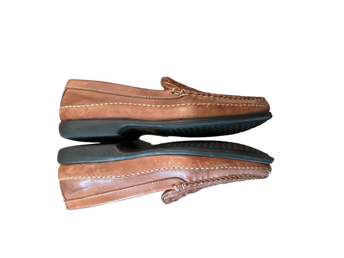 JOHNSTON & MURPHY Tidwell 20-8543 Mens 9M Brown Woven 