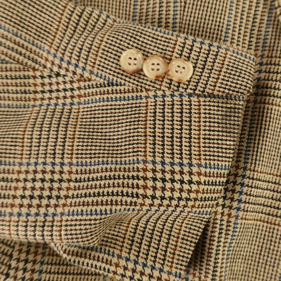 Chaqueta Woolrich XL Beige Príncipe de Gales Cuadros Glen Blazer 100% Lana 44R DE COLECCIÓN Foto 4 de 4