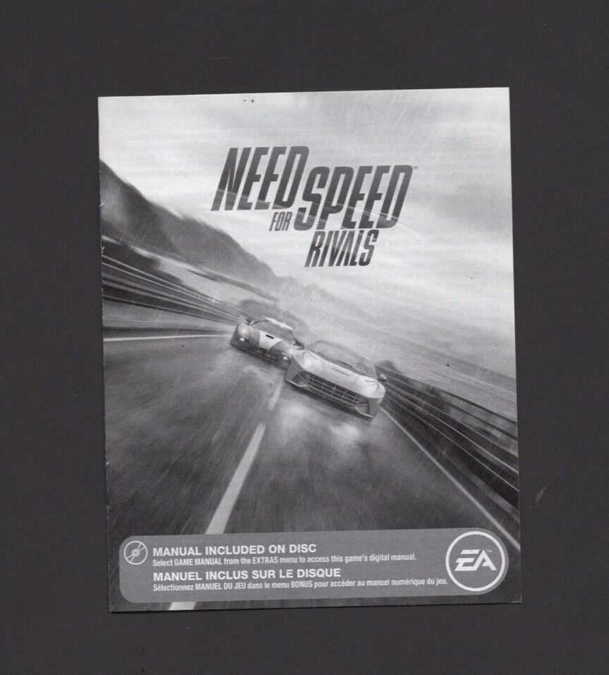 Need For Speed Rivals PS3 MANUAL ONLY AUTHENTIC