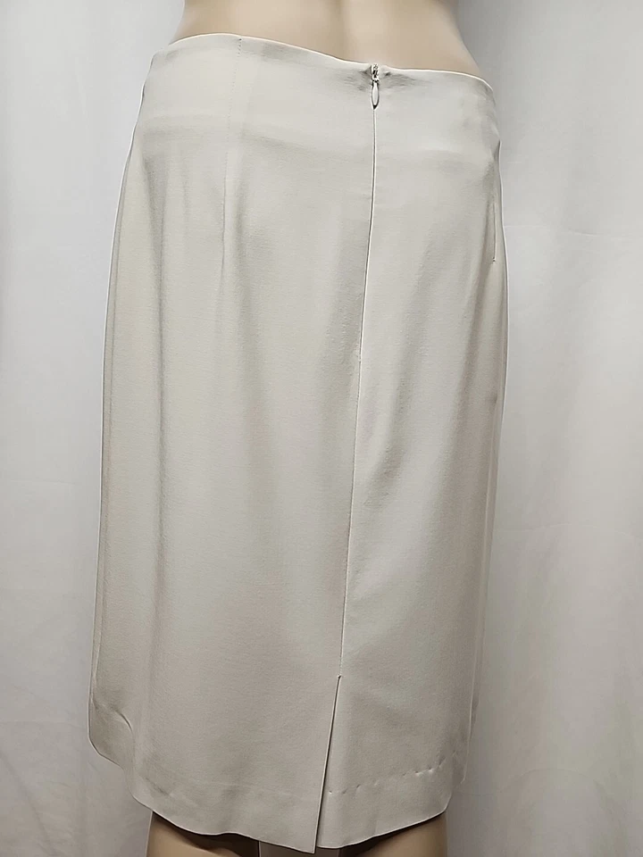 Piazza Sempione Women's Dove Grey Color Wool Blend Pencil Skirt Size IT 44 US 8 - Image 3 of 4