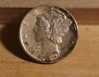 1942 US Mercury Silver Dime 10C AU Details (INV K)