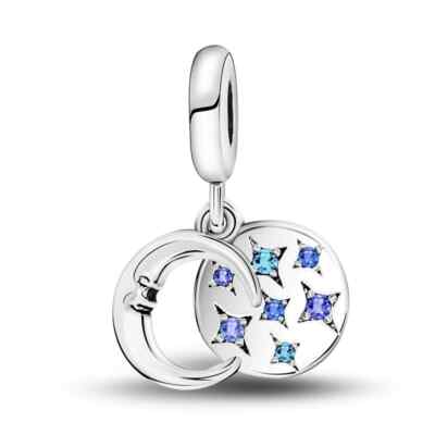 Charm pendente con cristallo blu in Argento 925 Modello Pandora