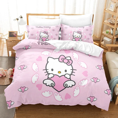 Hello@Kitty Set Biancheria da Letto Bambini Donna Ragazze Camera #Copripiumino Federa Set UK - Foto 25 di 47