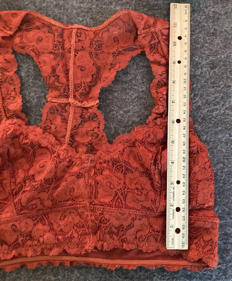 2 Anemone женщин бюстгальтер сексуальный бюстгальтер цветочный кружева белье спортивная спина ржавчины черный S/M - Изображение 2 из 4