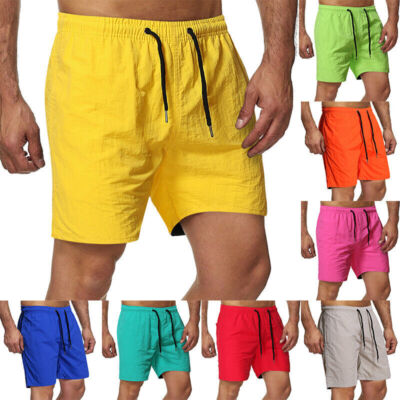 Herren-Strandshorts Schwimmen Laufen Fitnessstudio Badebekleidung Strand DE