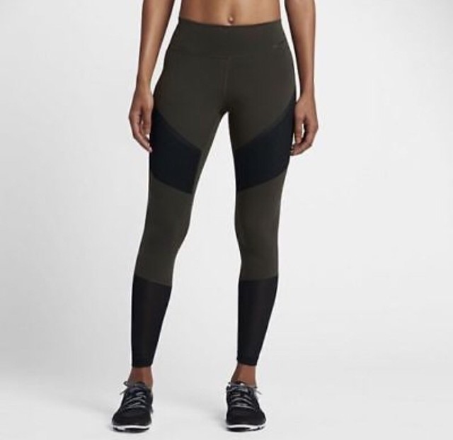 olive green nike leggings
