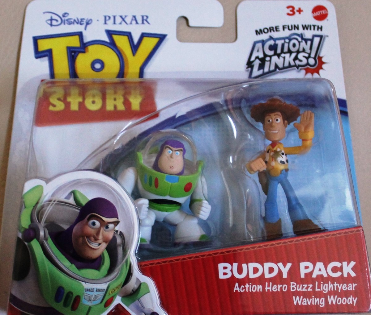 Disney Pixar Toy Story Hero Buzz Lightyear Waving Woody Action Figures  Mattel
