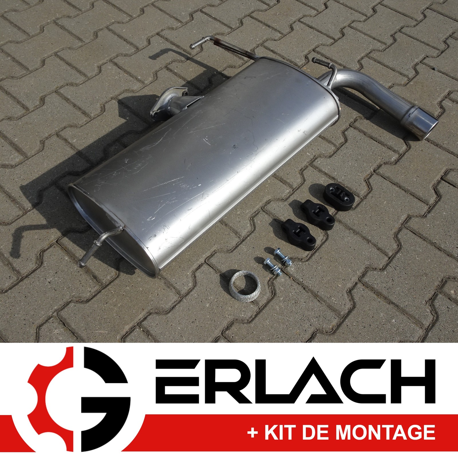 Silencieux arrière Mitsubishi Lancer VIII 1.8 robuste acier aluminé 6216