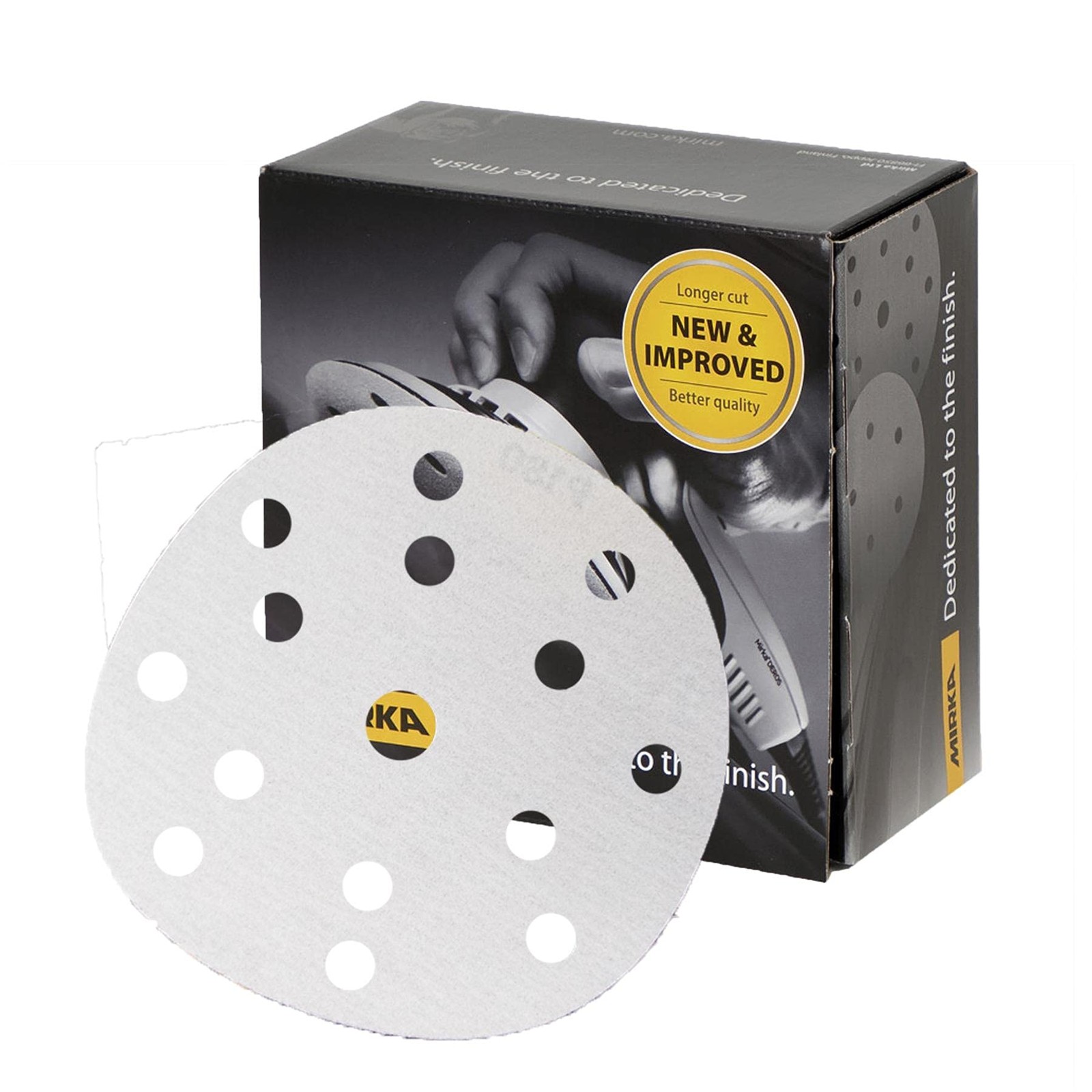 Disques abrasifs auto-agrippants blancs 150 mm Basecut grain 120 pour ponceuse