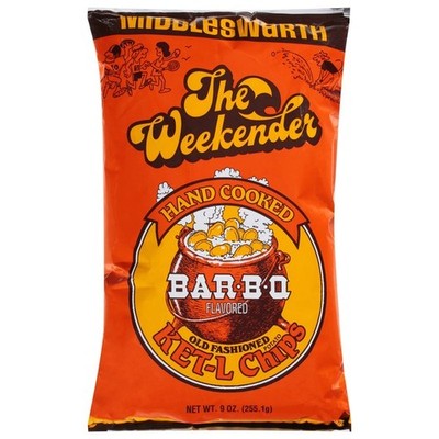 Middleswarth KET-L Bar-B-Q Chips   Two 9 oz Bags   Bundle