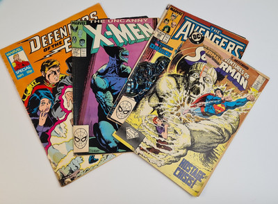 JobLot of 4 Worn Copper Age Marvel, Dc Comics Including The Uncanny X-men #234