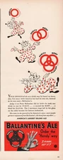 1939 Ballantine Ale Newark NJ Boris Artzybasheff Illustrated Circus Clown Ad