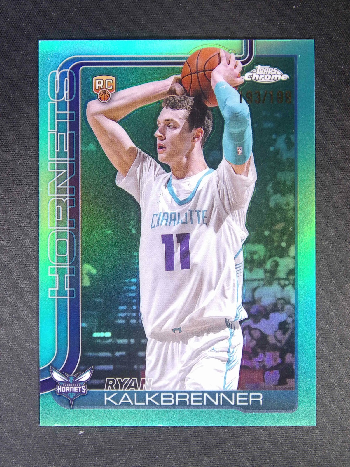 2025-26 Topps Chrome Ryan Kalkbrenner #284 RC Rookie Aqua Refractor /199