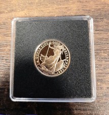 1987 Gold Britannia Proof £25 coin 1/4oz ounce First Year Issue Royal Mint