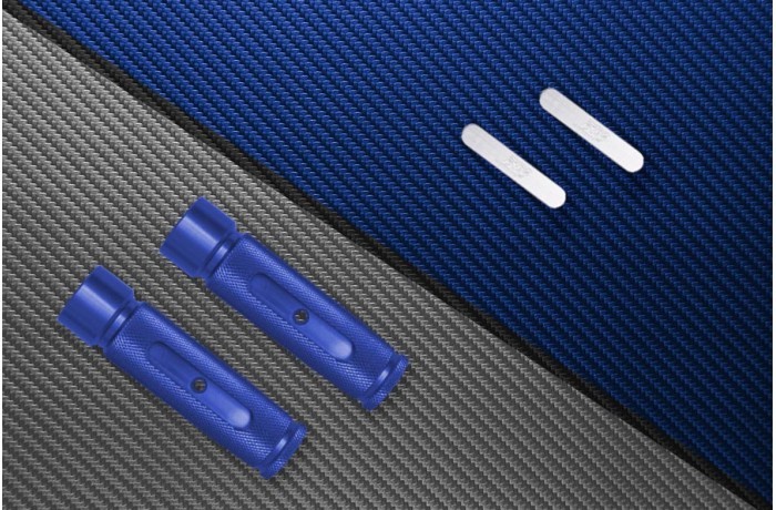 Cale-pieds arrière en aluminium bleu CNC pour moto Triumph Speed Triple 1050 - 2