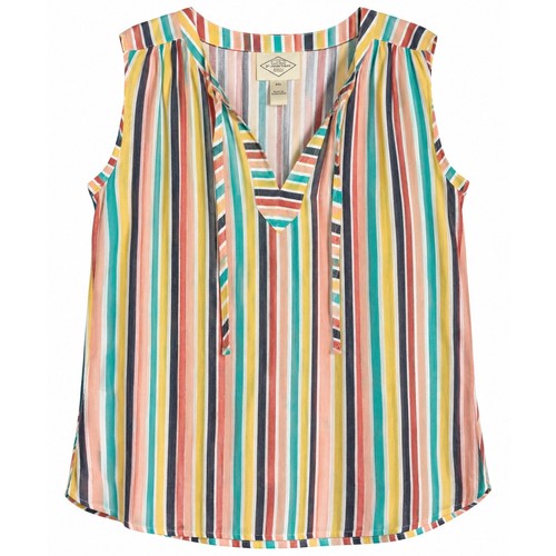 St. John’s Bay Multicolor Striped Sleeveless Blouse – XXL
