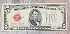 1928 $5 United States Red Seal Note, F/VF Note, FR# 1525 — photo 3