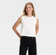 Universal Thread Women's Muscle Tank Top Size M Fresh White 