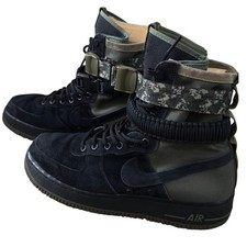 Nike SF Air Force 1 Alto Negro Oliva Camuflaje 864024-004 Hombres 10.5 Top Alto