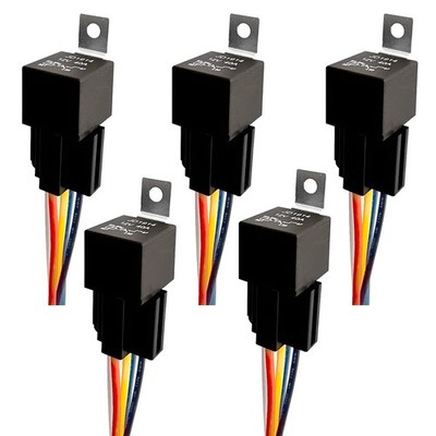 5 x KFZ Relais Öffner Schließer Auto Umschaltrelais Wechselrelais 12V 40A Sockel