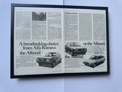 Gerahmt 1978 Alfa Romeo Alfasud Ti Super Sprint A3 Format Magazin Werbung Retro a