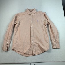 Ralph Lauren Dress Shirt Mens Large Gingham Button Down Custom Fit Long Sleeve