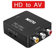 HDMI To RCA AV Converter Adapter 1080P CVBs 3RCA For Video Audio Xbox TV PC DVD