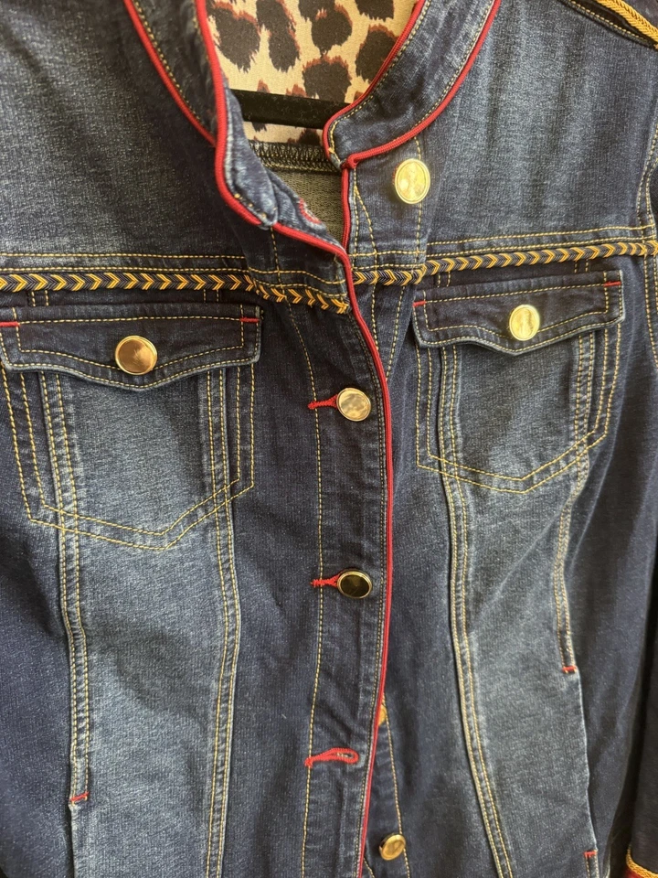 CHAQUETA VAQUERA ELÁSTICA ZENERGY Chico's militar/príncipe adorno talla 1(m) Foto 3 de 4