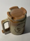 VTG Frankoma Pottery Glaze Mug Pedestal Great Salt Plains Cherokee Oklahoma C1