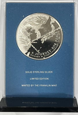 Presidential Journey For Peace Medal Sterling Silver Proof Nixon