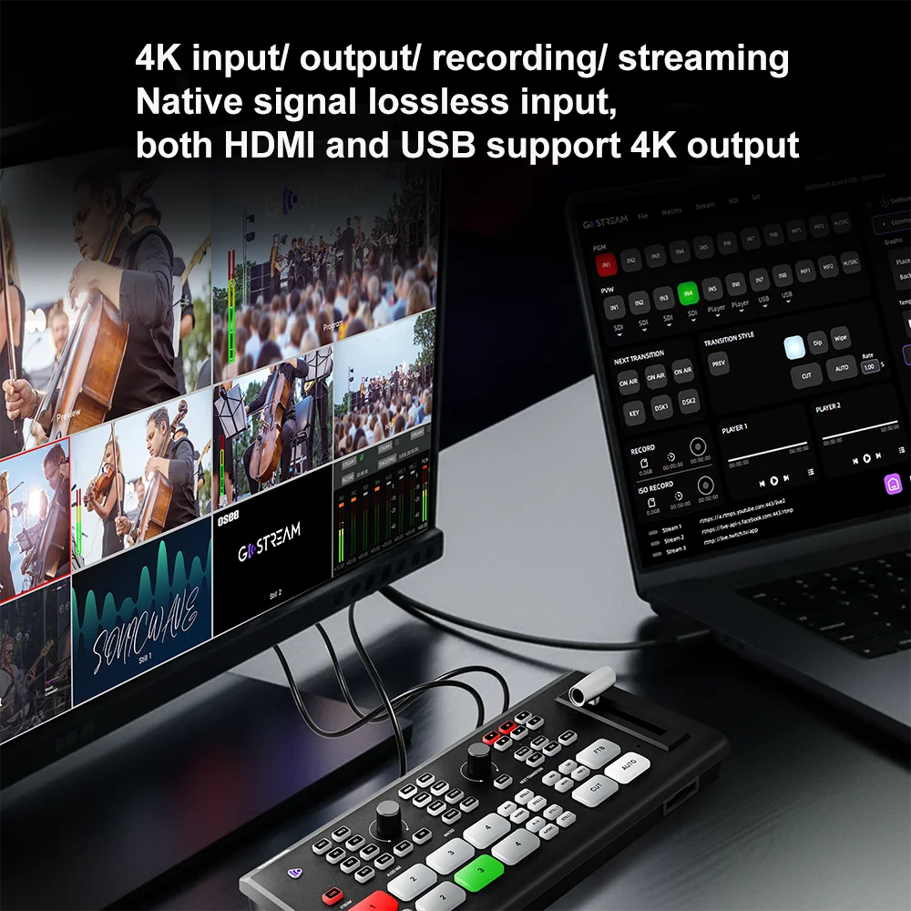 OSEE GoStream Deck 4-Channel 4K HDMI Multi Michine Video Mixer Switcher ...