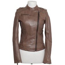 Gharani Strok, Lederjacke, Damen, Größe: 36, Braun, Leder/Polyester #efD