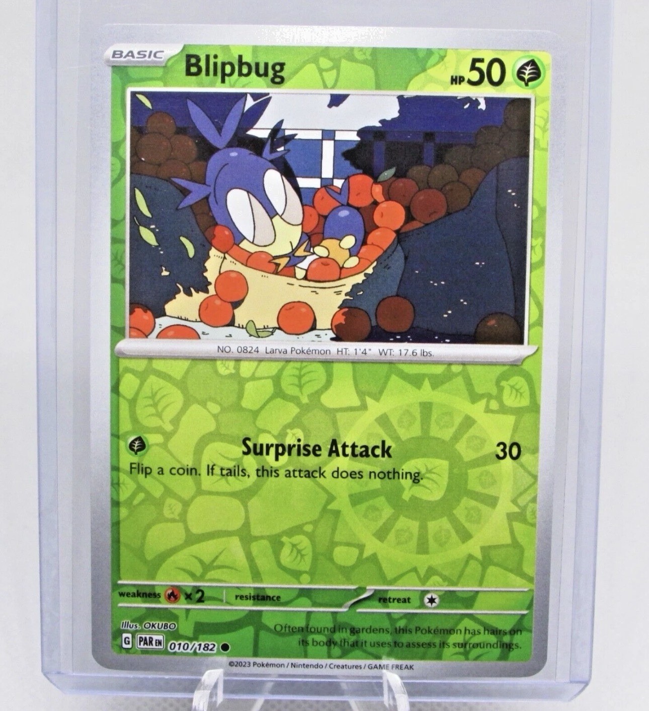 Pokemon TCG Paradox Rift Blipbug 10/182 Reverse Holo