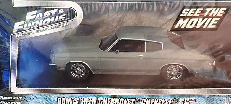 GreenLight Fast & Furious  Dom's 1970 Chevrolet Chevelle SS 1:43 Die-Cast - Image 4 of 4