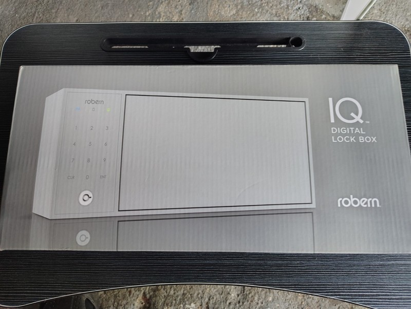 Robern IQ Large Digital Lock Box Gray Metal Keypad Combination for Keys