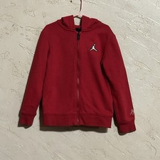 Nike Air Jordan Boys Full-Zip Red Hoodie Jumpman Logo size Medium