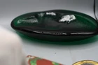 BLENKO Vintage MCM Green Art Glass Free Form Amoeba Bowl Ashtray Trinket Dish B1