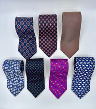 Brooks Brothers Makers Tie Lot Of 7 - Animal Print Floral Buckle Circle