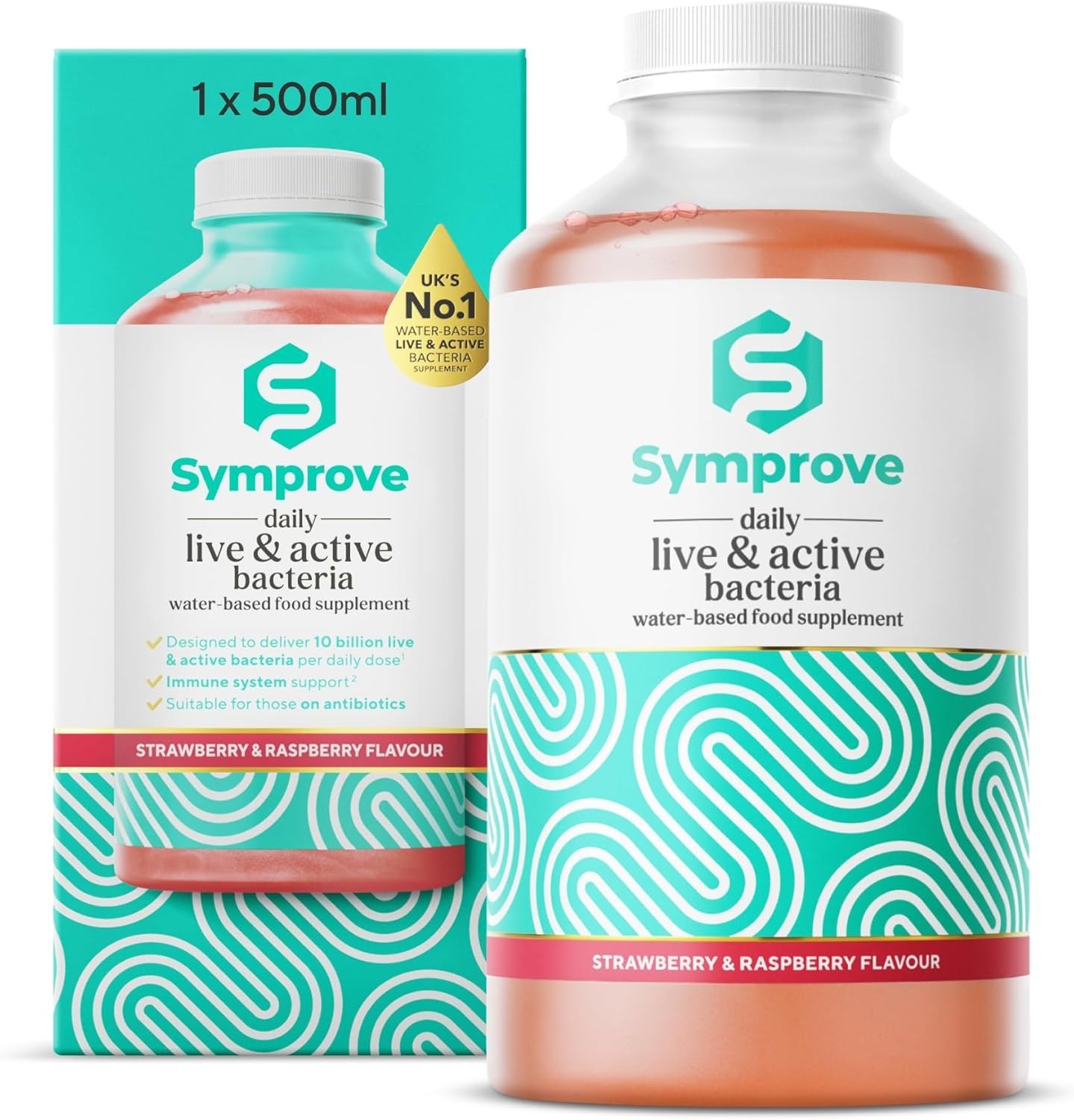 Symprove Live & Active Probiotic Strawberry & Raspberry Flavour 500ml