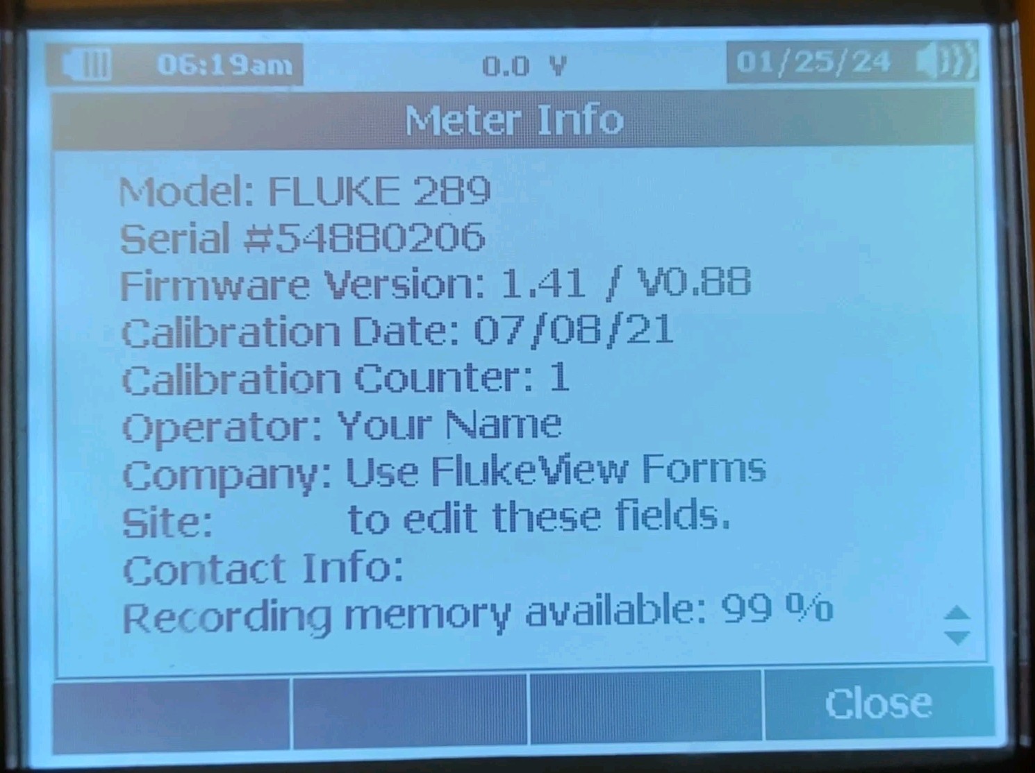 Fluke 289 True RMS 디지털 멀티미터 USB IR Rev III 케이블, 리드선 및 다양한 프로브 포함. 3