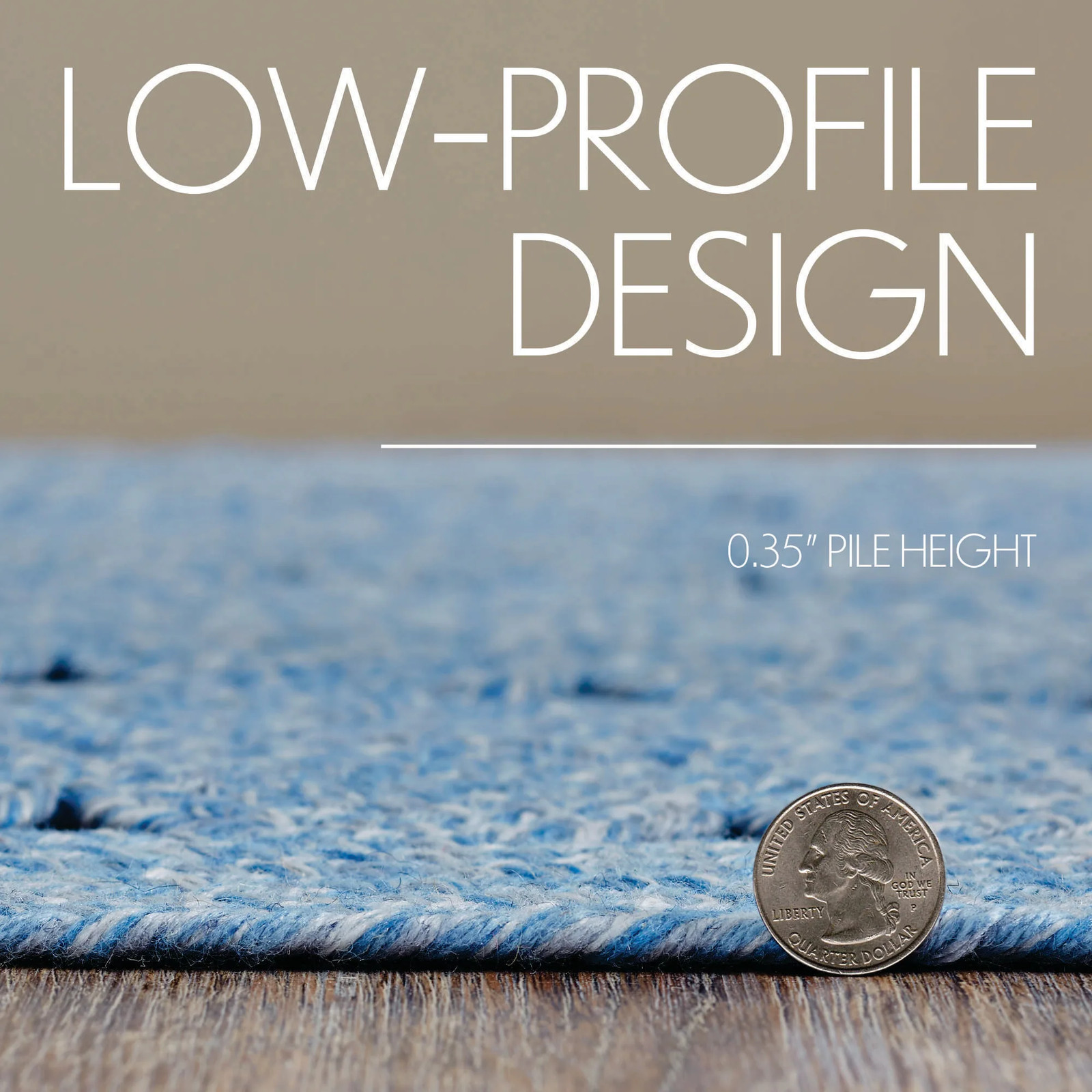 Celeste Blended Blue Indoor/Outdoor Rug 3ft Round - 36 in