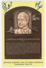   Pat Gillick Signed Yellow HOF Plaque 9.5 687070