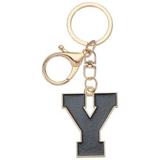 Initial Letter Keychain, Alphabet Letter Bag Charm Letter Y, Deep Blue