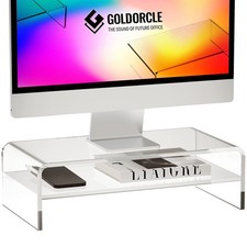 Acrylic Monitor Stand Riser Clear Computer Monitor Stand Big
