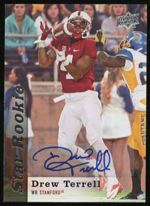 2013 UD Upper Deck DREW TERRELL "STAR ROOKIE" Autograph Rookie Auto RC #142