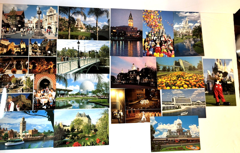 Vintage Lot Of 17 Walt Disney World & Epcot Postcards Collector 1982 Unused