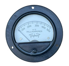 Triplett Milliamperes, A.C. 0-500 Meter Gauge, Made in USA
